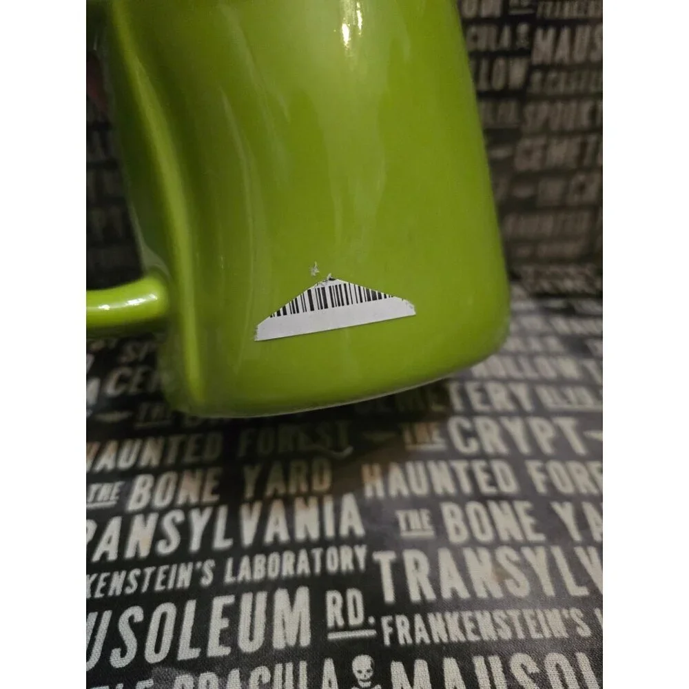 Rae Dunn Fright Night Neon Green Halloween Coffee Mug